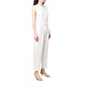 NEW LE KASHA tanta linen jumpsuit in white